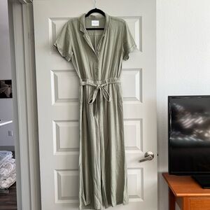 Carly Jean Los Angeles Sage Button-Down Romper
